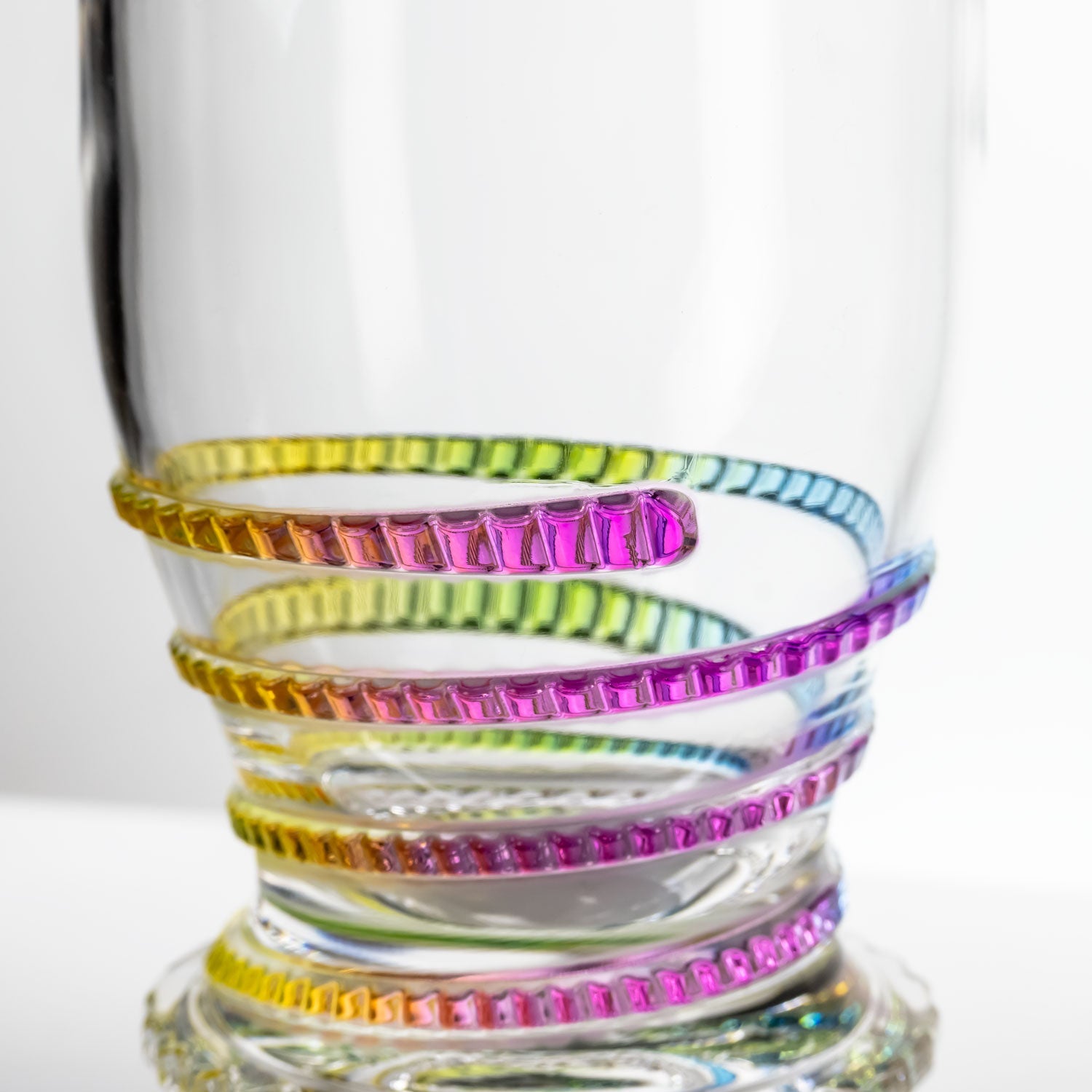 BPA-Free Merritt Designs Rope Rainbow 13oz Acrylic Tumbler close up