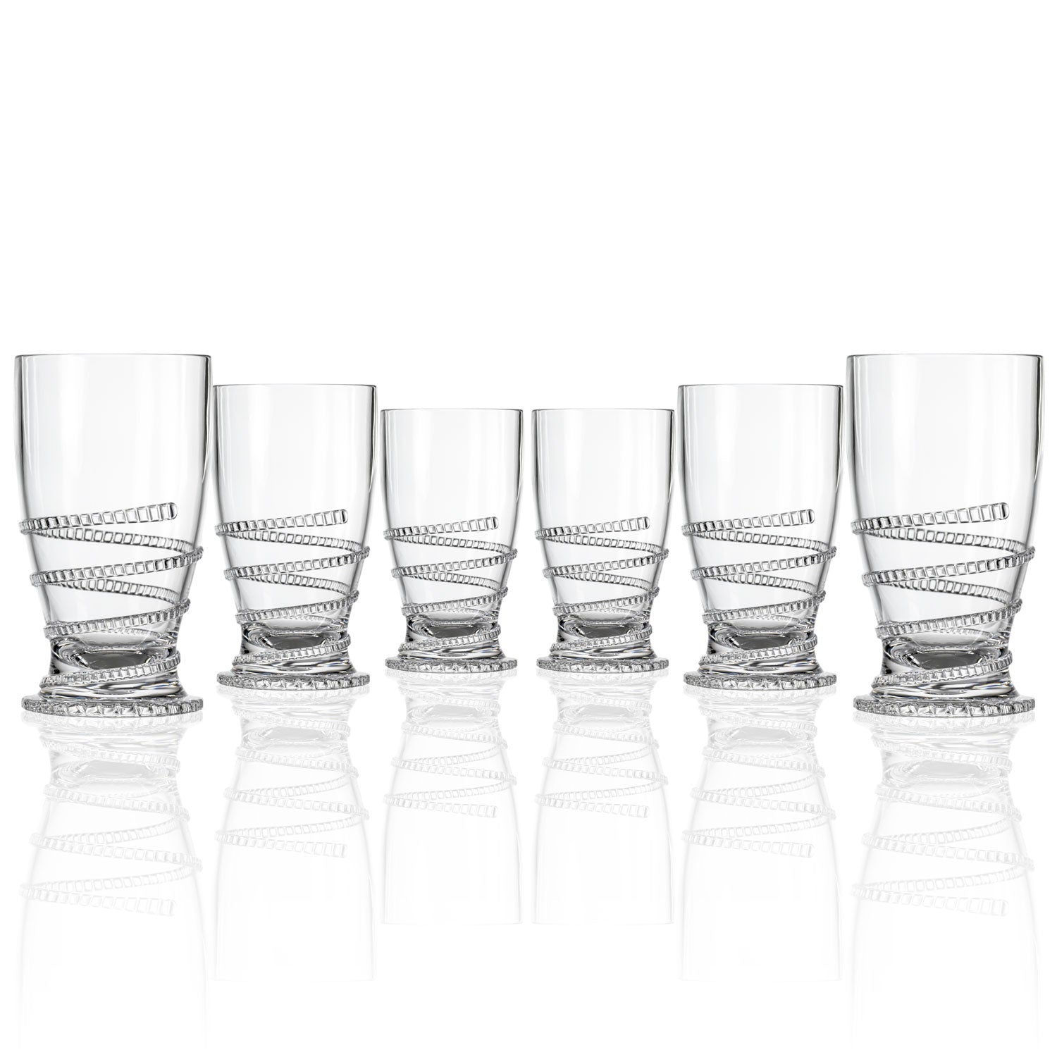 BPA-Free Set of 6 Merritt Designs Rope Clear 19oz Acrylic Tumbler