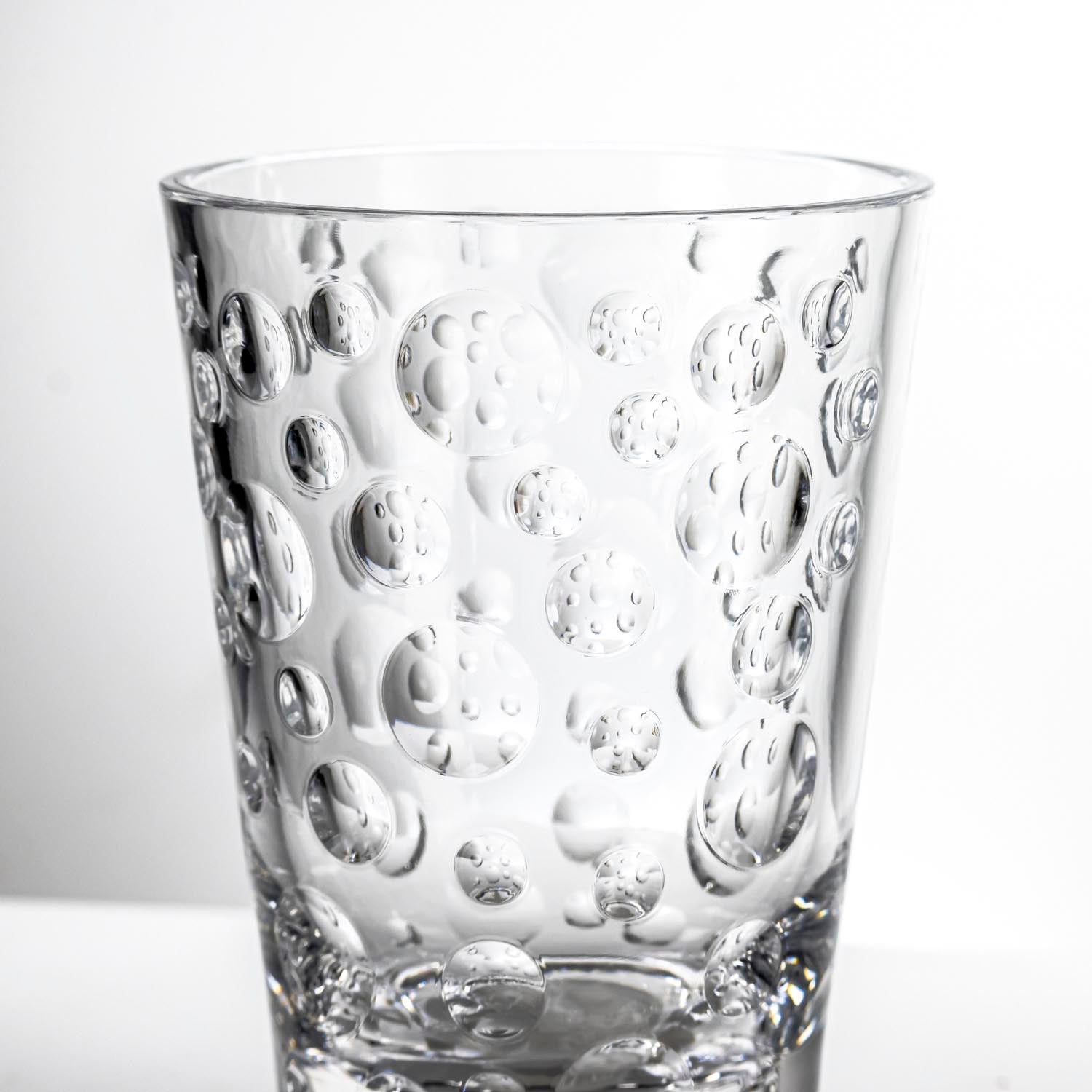 BPA-Free Merritt Designs Satin Pearl Clear 14oz Acrylic Tumbler close up