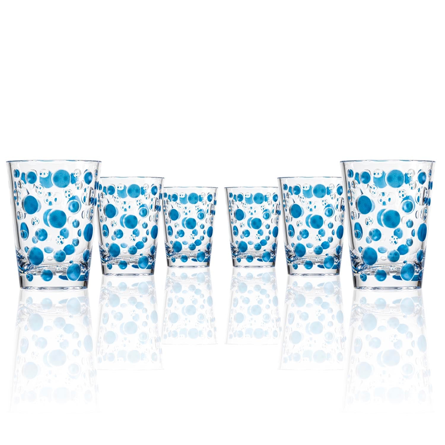 BPA-Free Set of 6 Merritt Designs Satin Pearl Blue 14oz Acrylic Tumbler