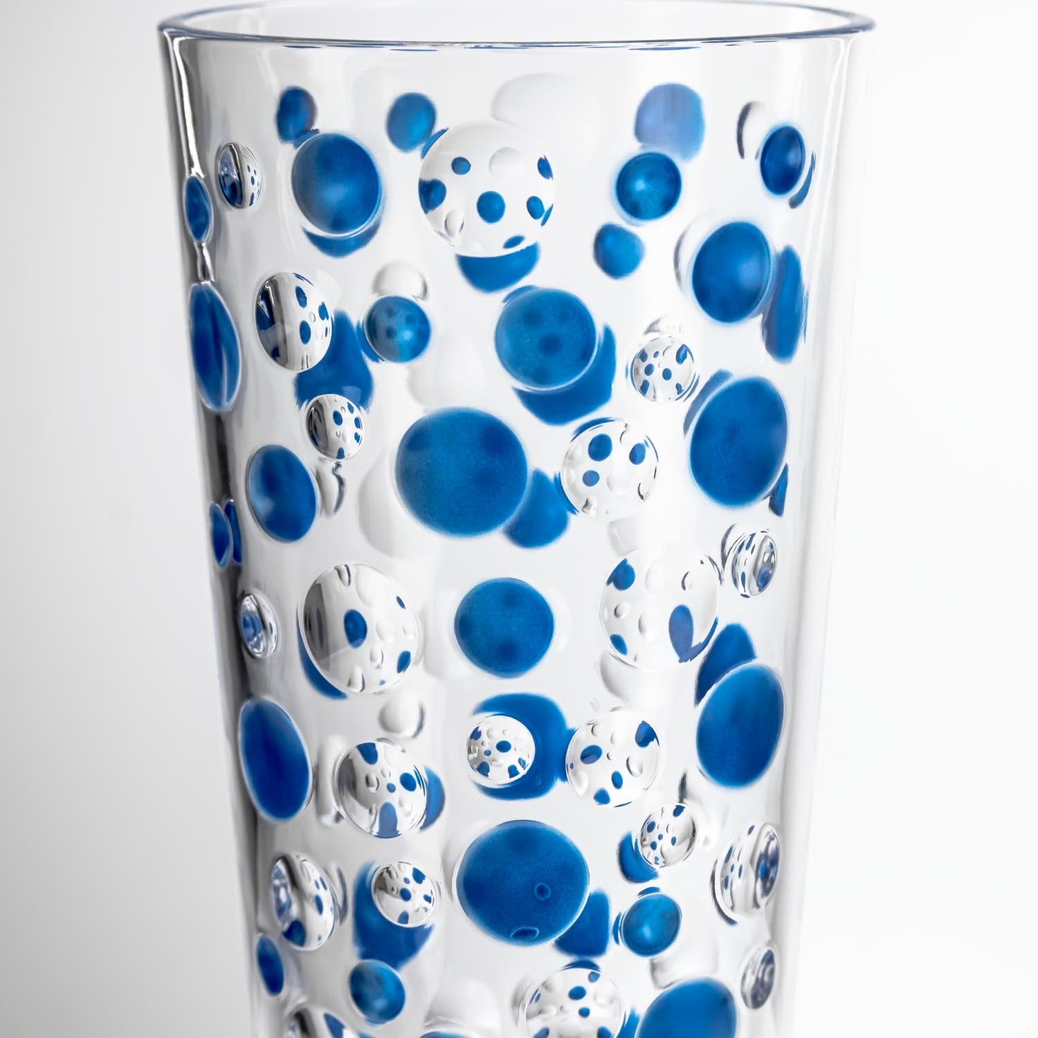 BPA-Free Merritt Designs Satin Pearl Sapphire 20oz Acrylic Tumbler close up