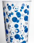 BPA-Free Merritt Designs Satin Pearl Sapphire 20oz Acrylic Tumbler close up