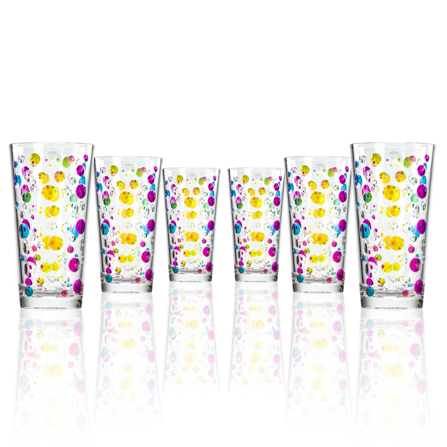 Satin Pearl 20oz Rainbow Acrylic Tumbler Set of