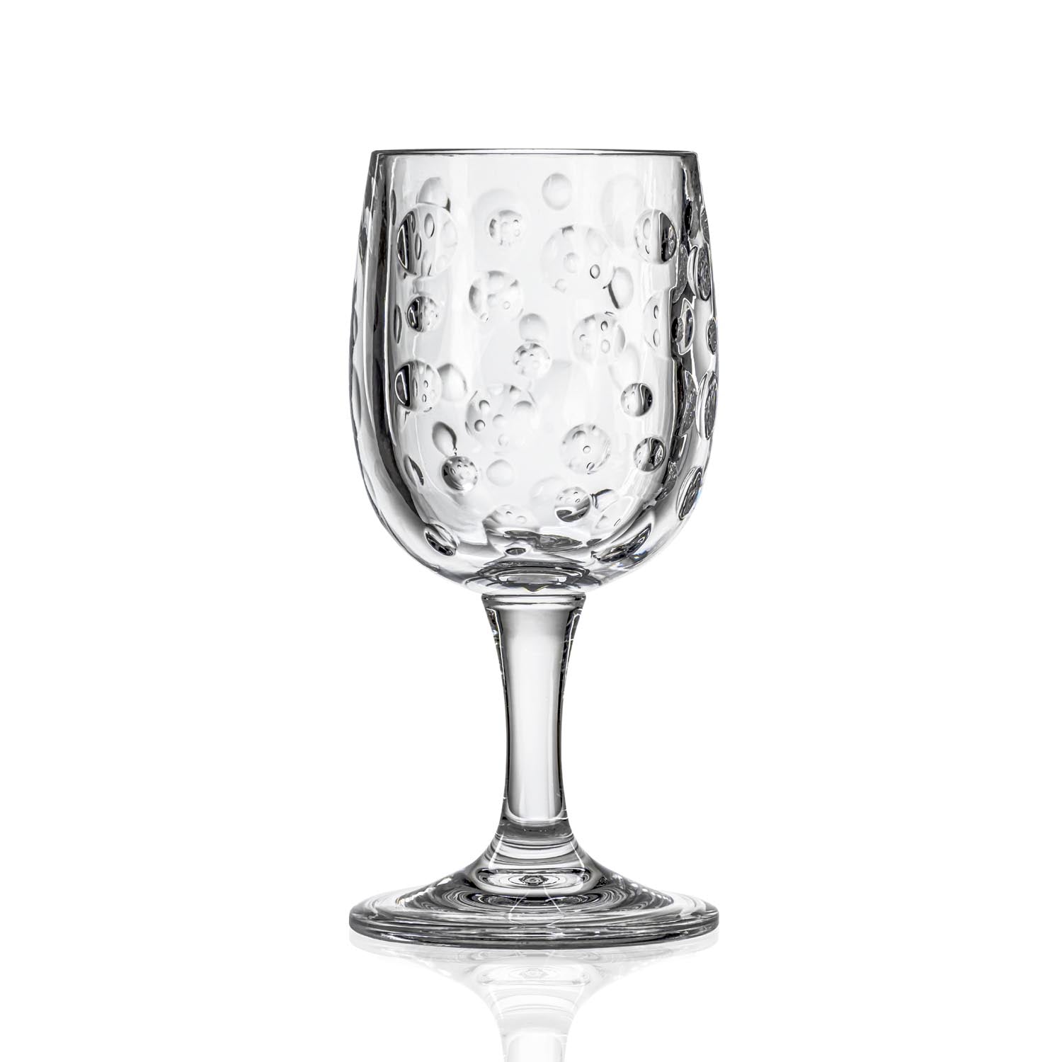 BPA-Free Merritt Designs Satin Pearl clear 8oz Acrylic Wine Glass