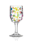BPA-Free Merritt Designs Satin Pearl Rainbow 8oz Acrylic Wine Glass