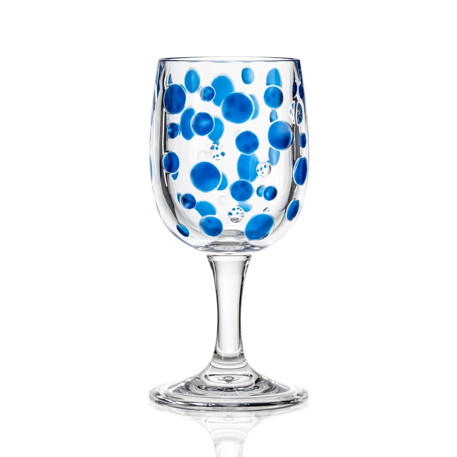 BPA-Free Merritt Designs Satin Pearl Sapphire 8oz Acrylic Wine Glass
