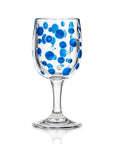 BPA-Free Merritt Designs Satin Pearl Sapphire 8oz Acrylic Wine Glass