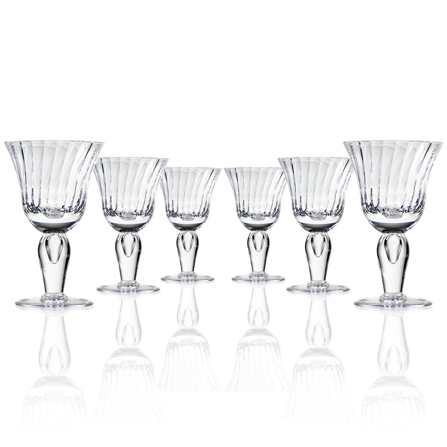 Merritt Designs Venezia Clear 10oz Acrylic Wine Stemware set of 6