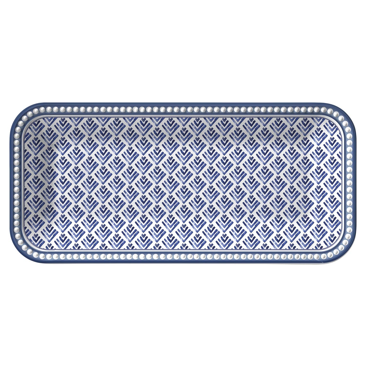Savanna 16in x 7.5in melamine appetizer tray by Merritt Designs