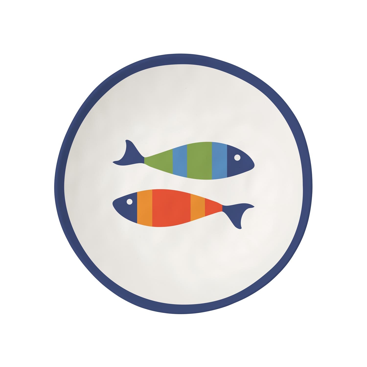 Fish Friends 6 inch Melamine Appetizer Plate by Merritt Designs