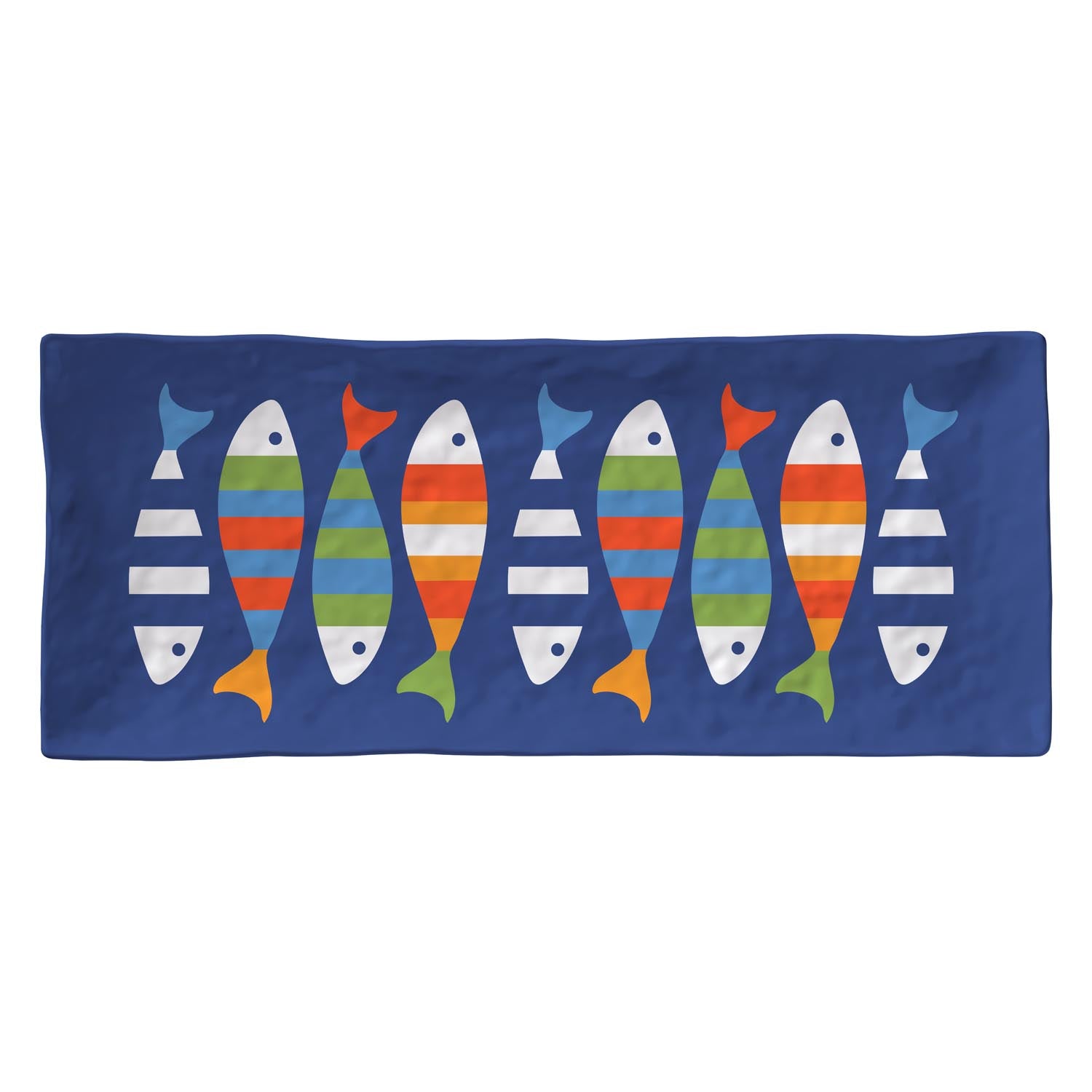 Fish Friends 15.25 inch x 6.5 inch Melamine Appetizer Plate by Merritt Designs