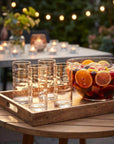Tritan Ripple 18oz Clear Tumbler on a table by Merritt Designs
