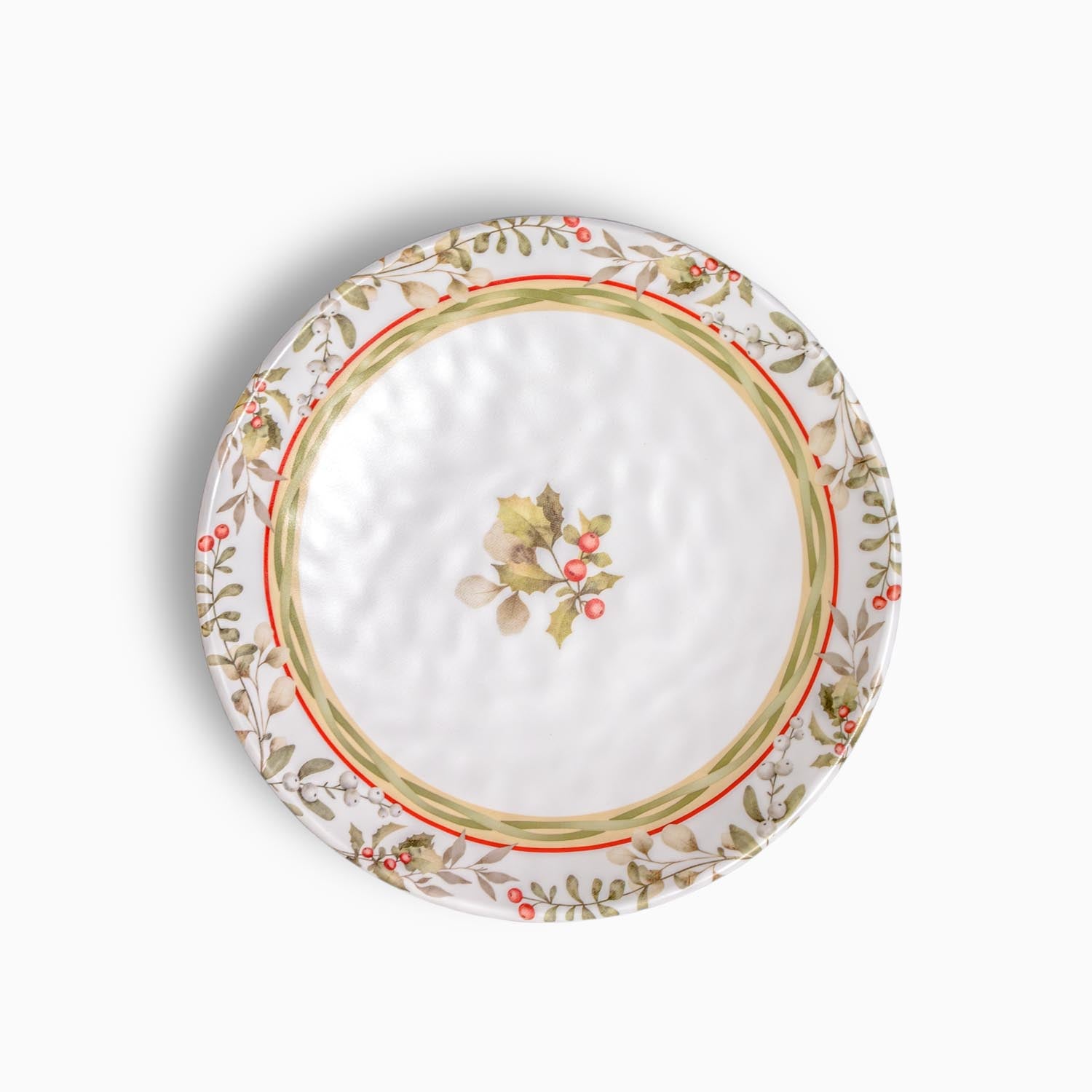 Mistletoe Christmas Holiday 8.5" Melamine Salad Plate by Merritt Designs