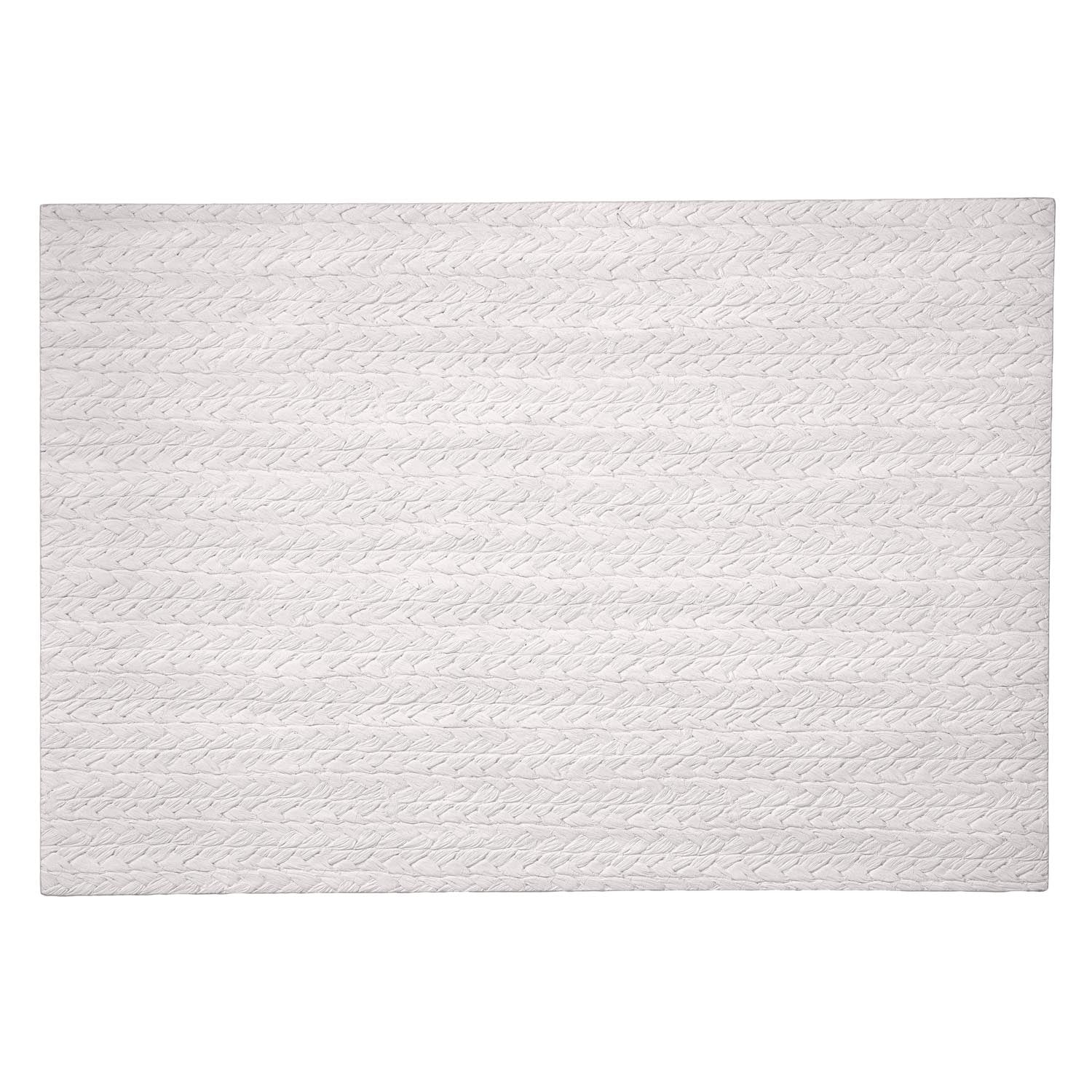 Basket Weave White 13 inch x 19 inch rectangular placemat by Merritt Designs