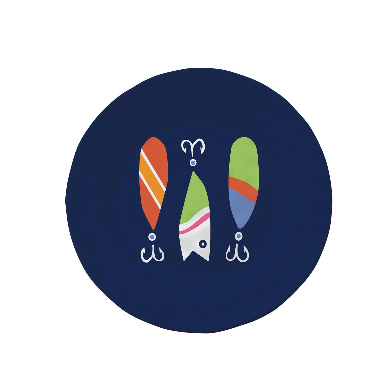 19551-Lures_6_inch_Melamine_Appetizer_Plate