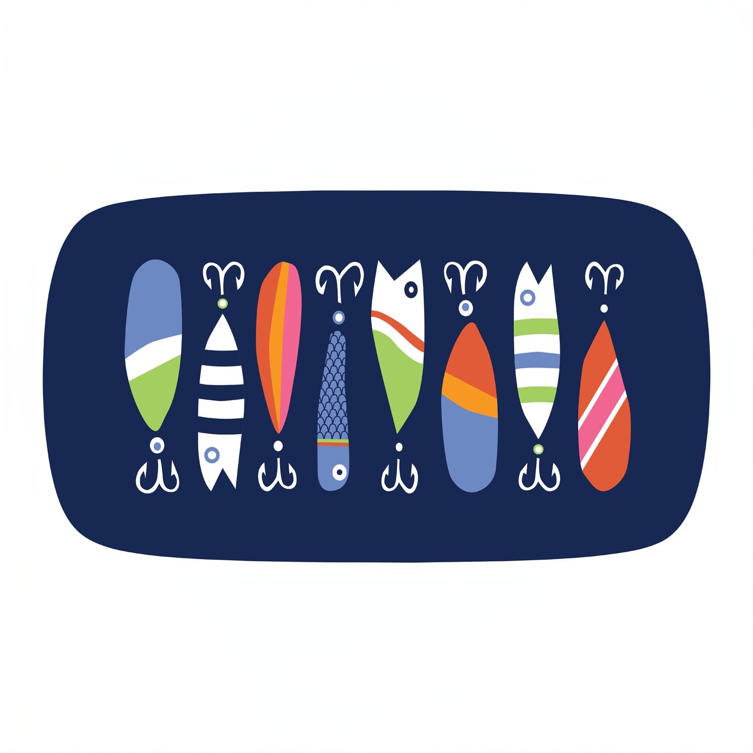 19556-Lures_13.75_inch_x_7.75_inch_Melamine_Appetizer_Tray