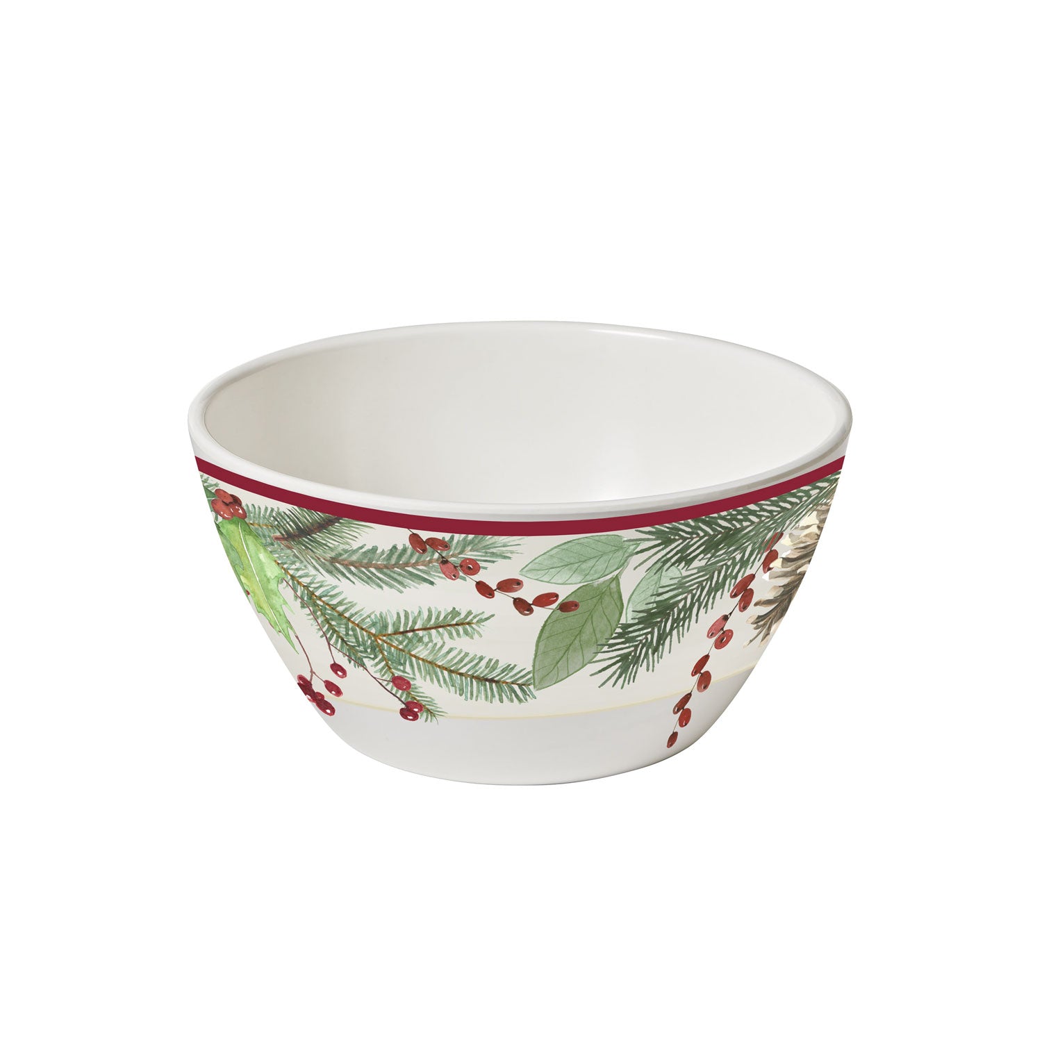 Holiday Wreath 6in x 3in Melamine Salad Bowl by Merritt Designs