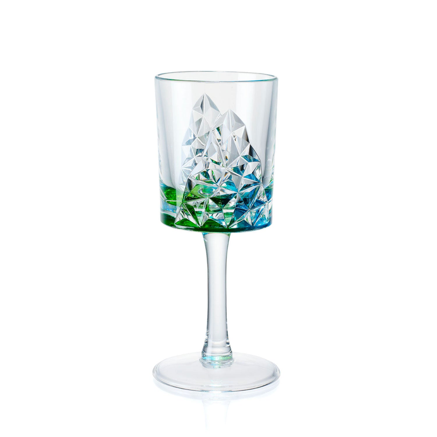 Glacier 8oz Peacock Acrylic Wine Glass by Merritt Designs