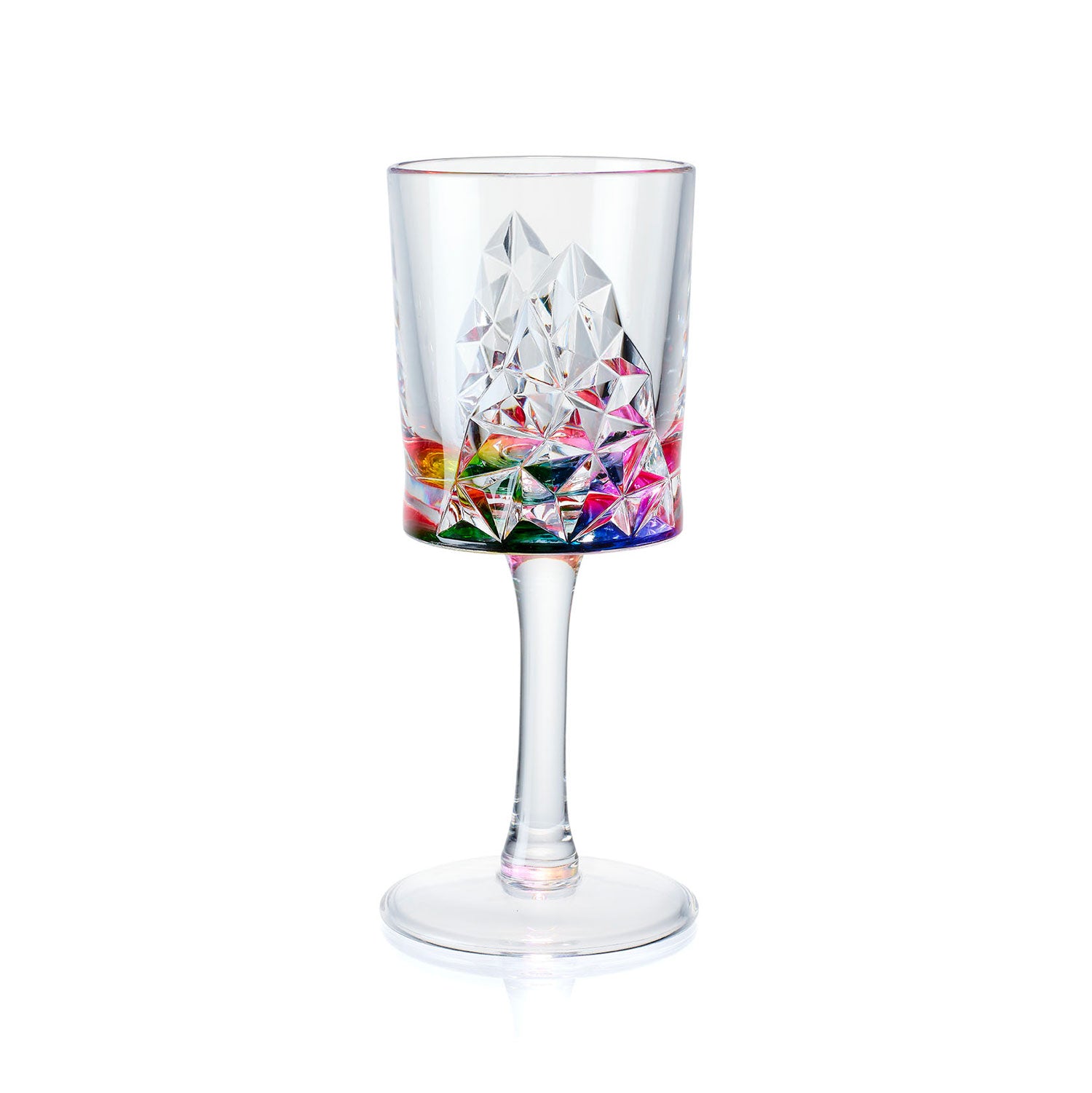 Glacier 8oz Rainbow Acrylic Wine Glass by Merritt Designs
