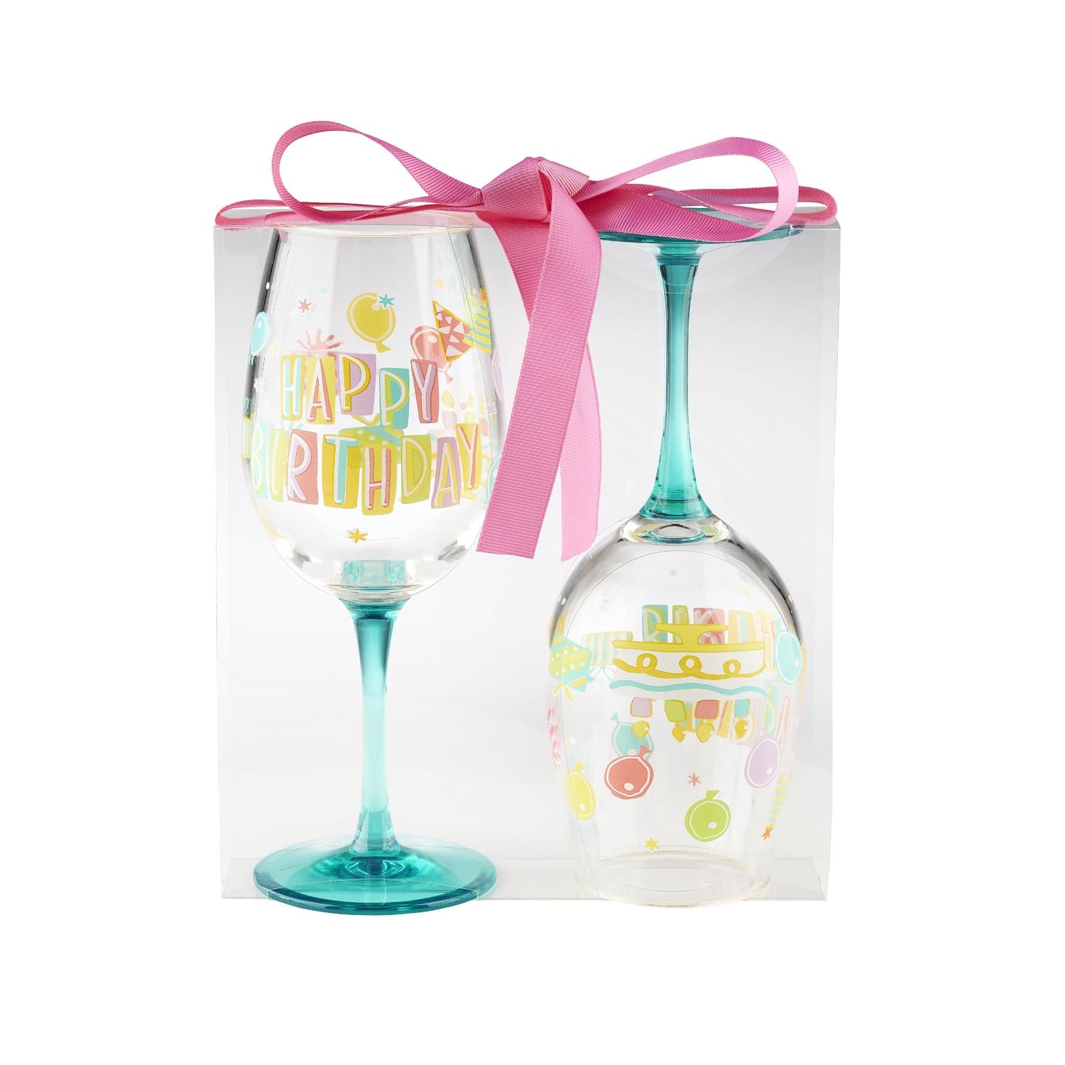 Lolita Happy Birthday 16oz Acrylic Stemmed Wine Glass by Merritt Designs