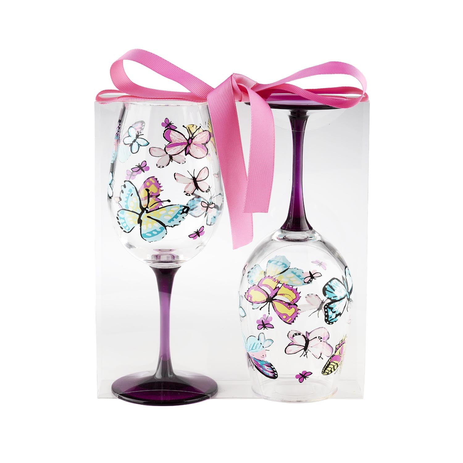 Lolita Butterfly 16oz Acrylic Stemmed Wine Glass by Merritt Designs