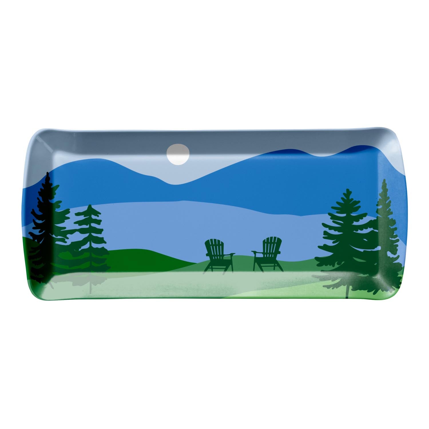 Lakeview 15.5 inch x 7.5 inch melamine appetizer tray by Merritt Designs