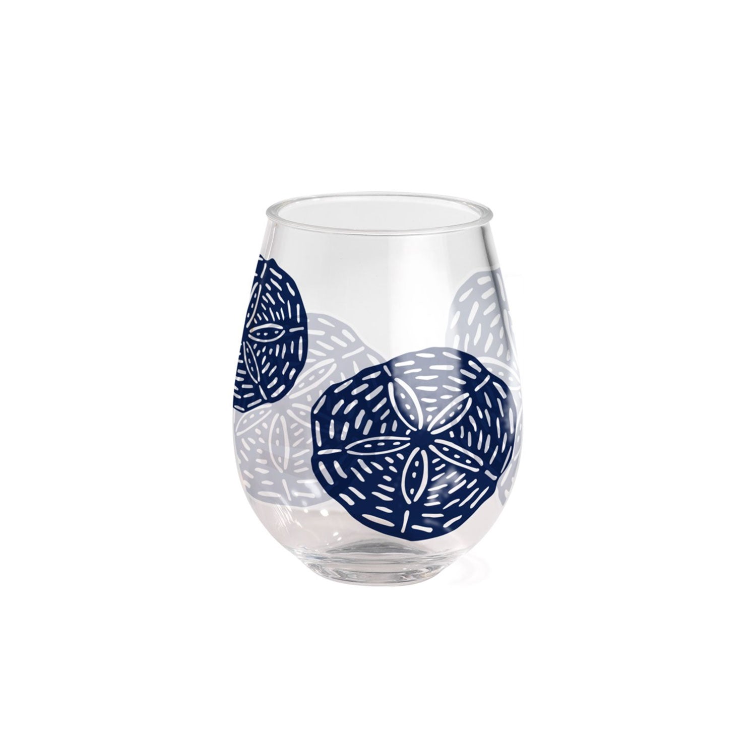Sand Dollar 15oz Acrylic Stemless Wine Glass by Merritt Designs