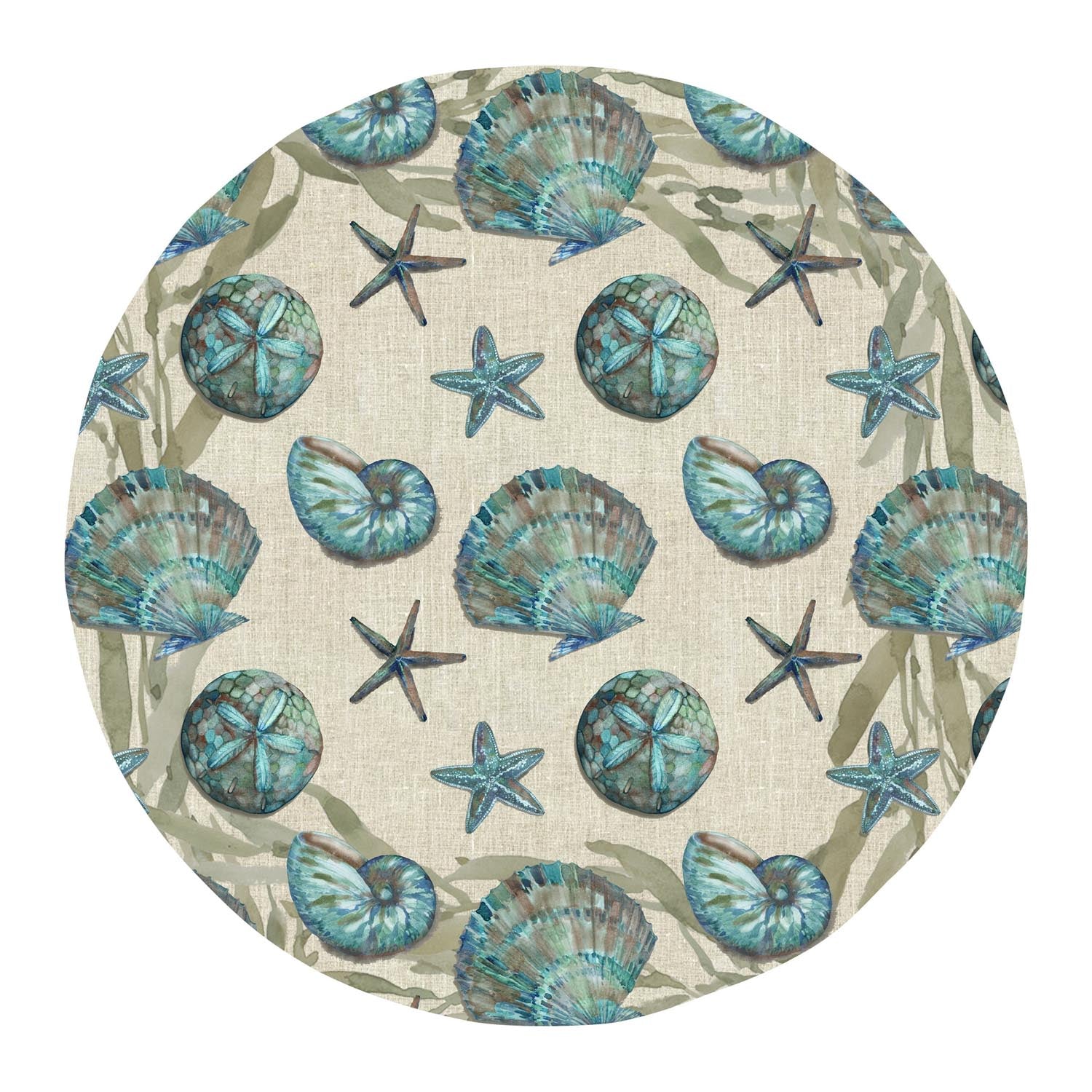 Crescent Beach 11 inch melamine dinner plate by Merritt Designs