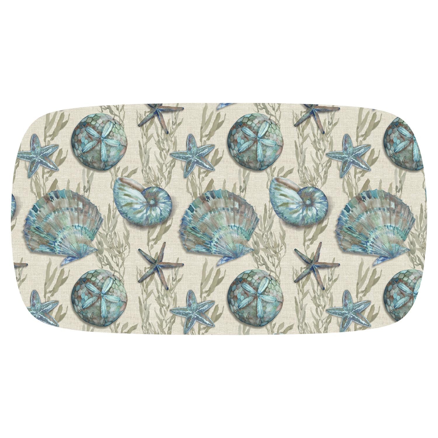 Crescent Beach 15.5 inch x 7.75 inch inch melamine appetizer tray by Merritt Designs
