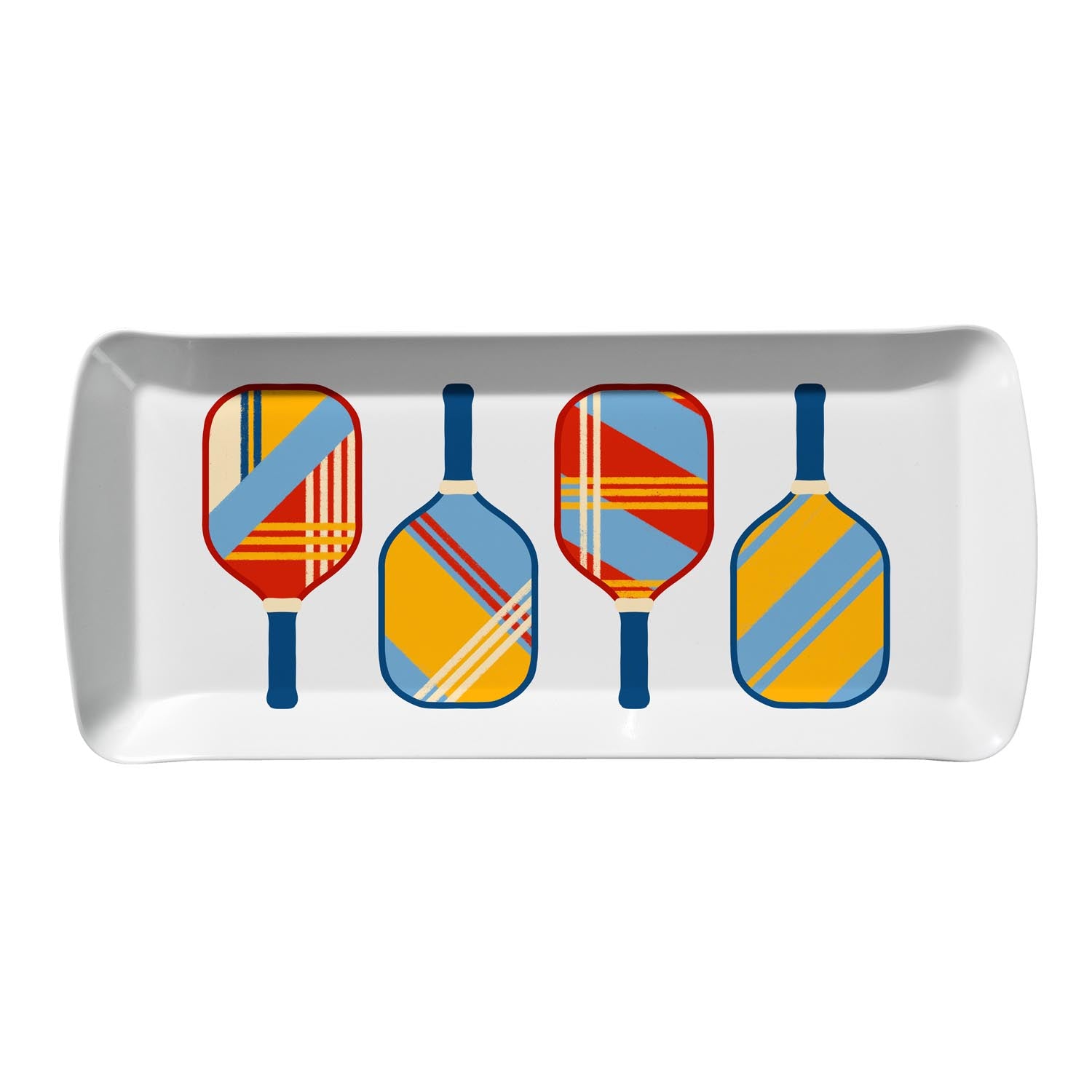 Pickleball 15 inch melamine appetizer tray by Merritt Designs