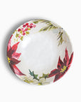 Poinsettia Christmas Holiday 8" Melamine Salad Bowl by Merritt Designs