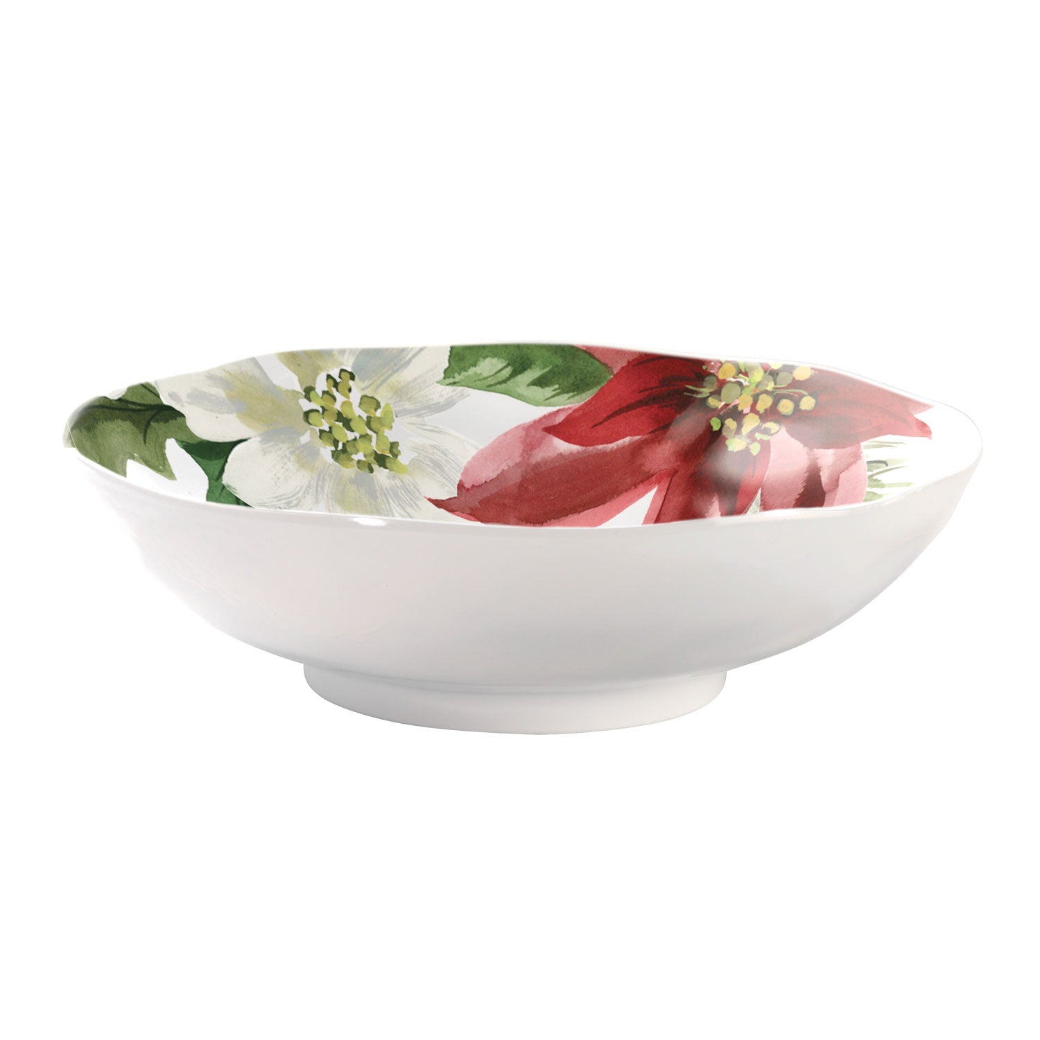 Poinsettia 12in Melamine Serving Bowl by Merritt Designs