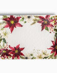 Poinsettia Christmas Holiday 16" Melamine Appetizer Serving Tray by Merritt Designs