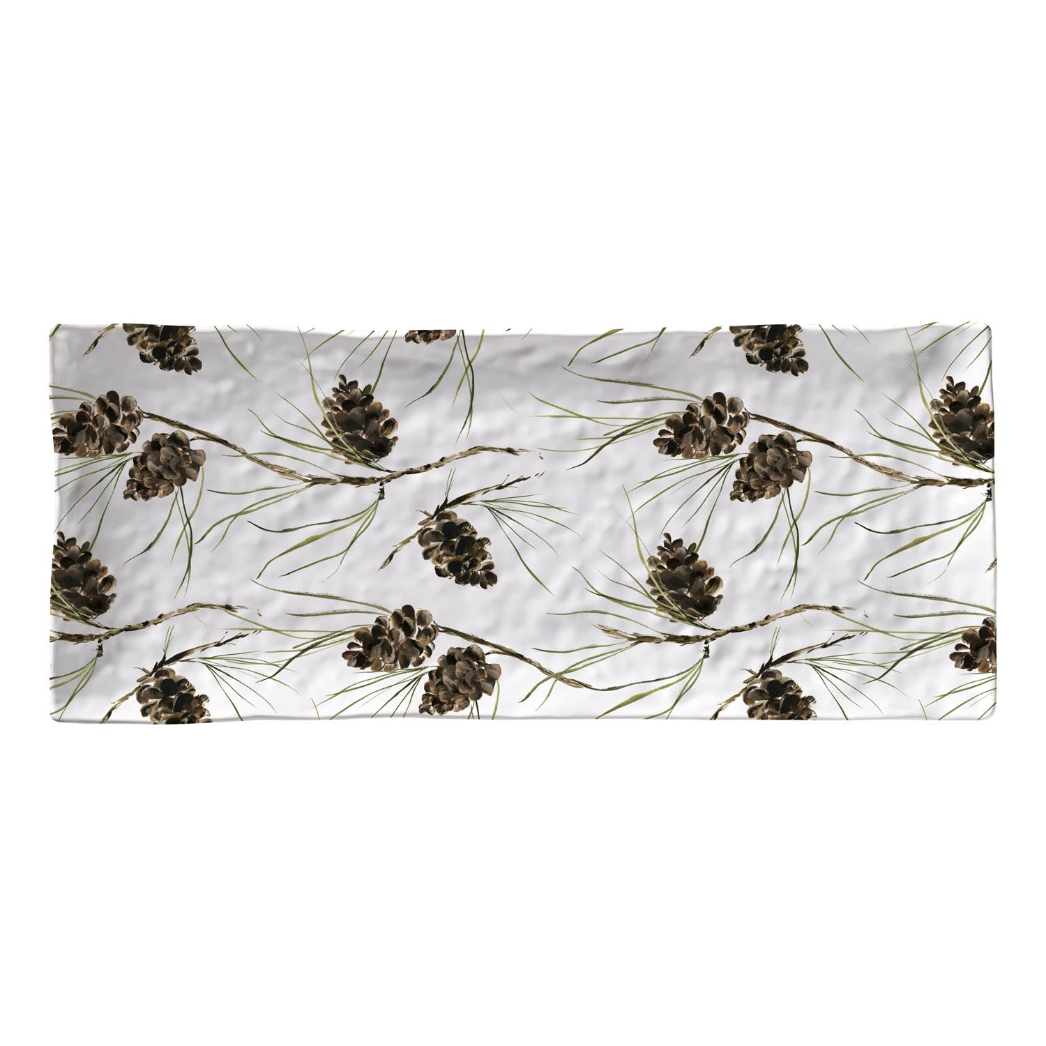 Pine Lodge 15.25 inch x 6.5 inch Melamine Appetizer Tray by Merritt Designs