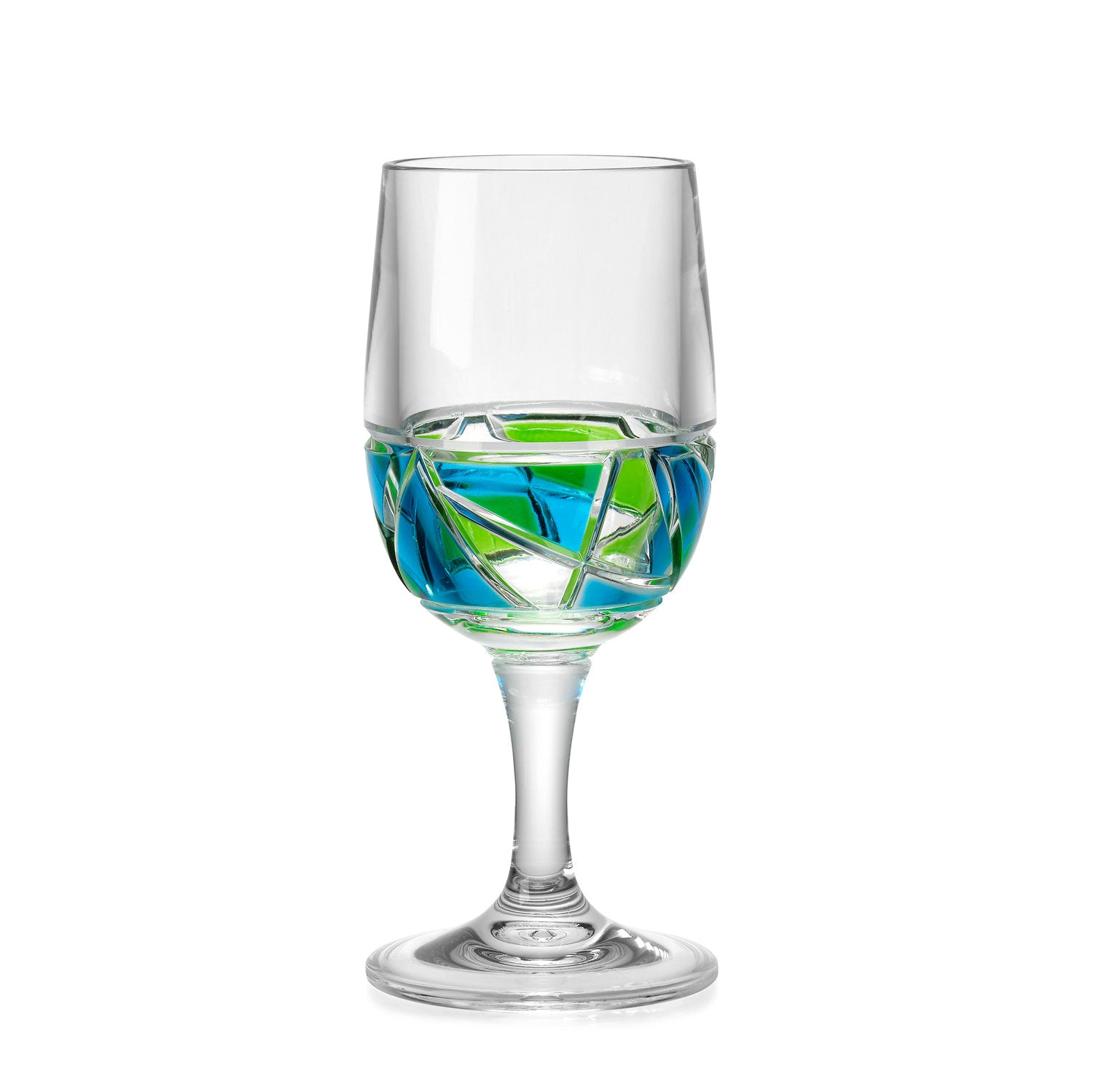 Mosaic 10oz Peacock Acrylic Wine Glass by Merritt Designs