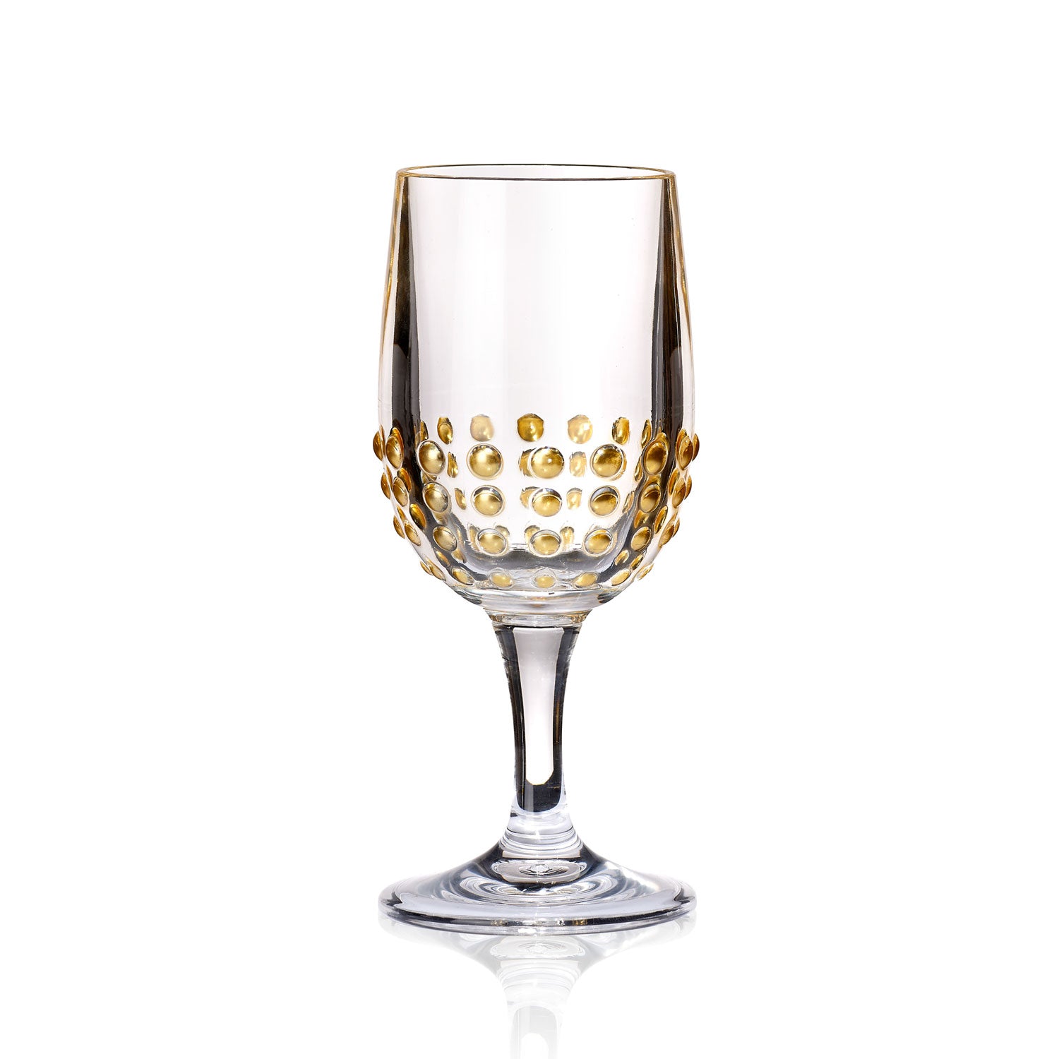 Beaded Gold 10oz Acrylic Wine Glass by Merritt Designs