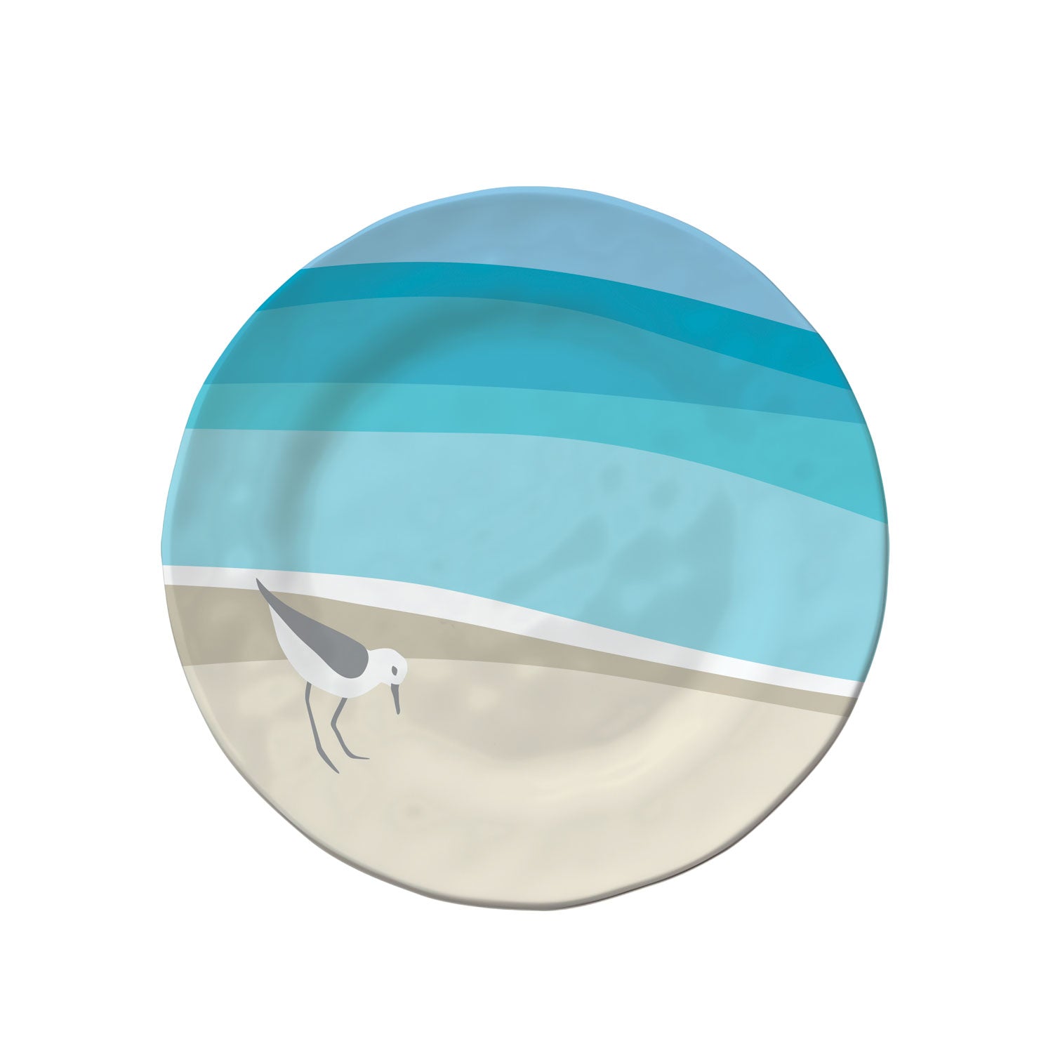 Sandpipers 6in Melmaine Appetizer Plate by Merritt Designs