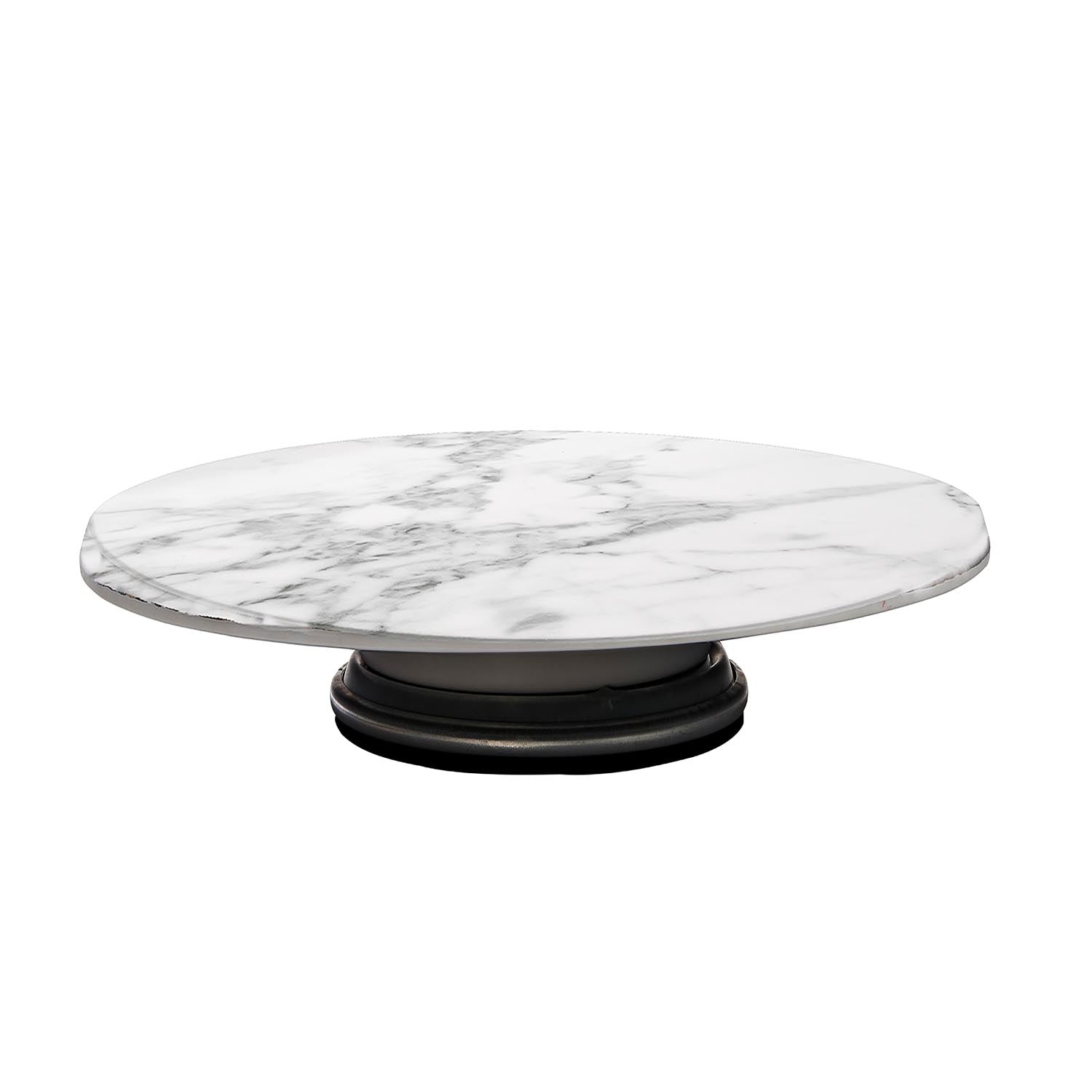 White Marble 17inch Melamine Lazy Susan by Merritt Designs