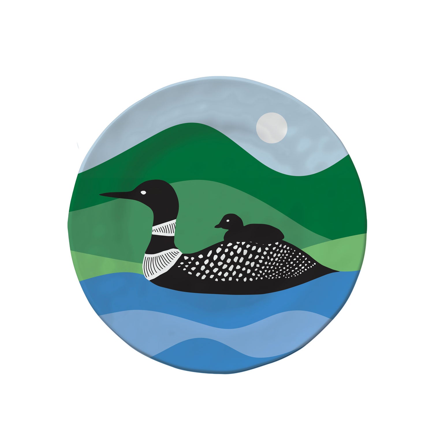 Loons 6in Melamine Appetizer Plate by Merritt Designs