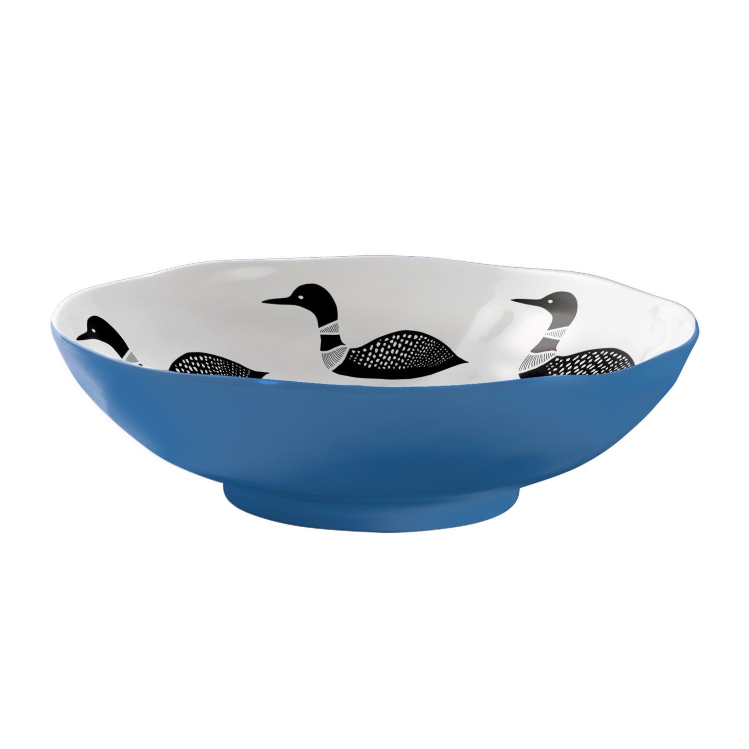 Loons 11.5in x 3in Melamine Serving Bowl by Merritt Designs