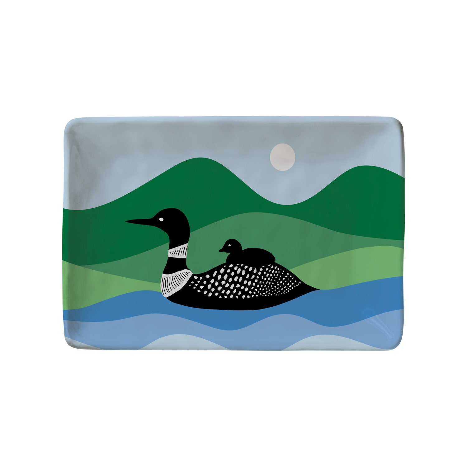 Loons 8in x 5.5in Melamine Snack Tray by Merritt Designs