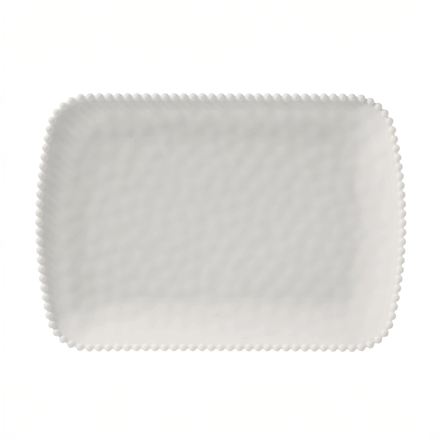 Beaded Pearl 17.25 inch x 12 inch Melamine Serving Tray