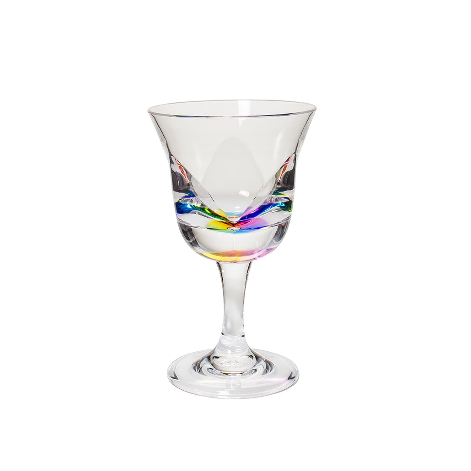 Fiori 10oz rainbow acrylic wine glass by Merritt Designs