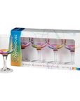 Reflections 8oz Rainbow Acrylic Wine Glass set of 4 by Merritt Designs