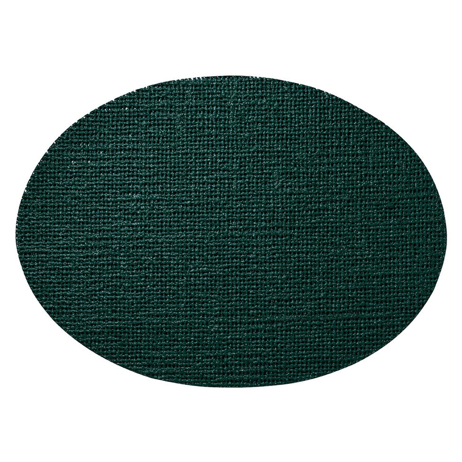 Fishnet oval 18 inch x 13 inch hunter green placemat by Merritt Designs