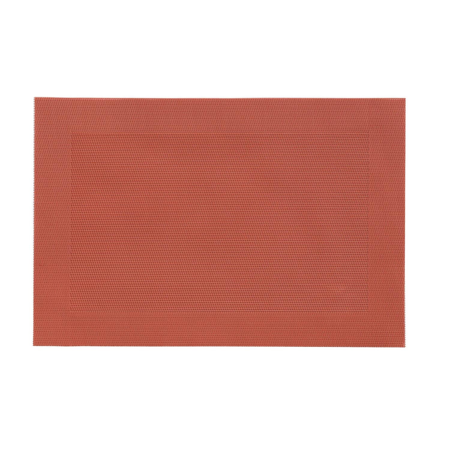 woven pvc 13 inch x 19 inch orange placemat by Merritt Designs