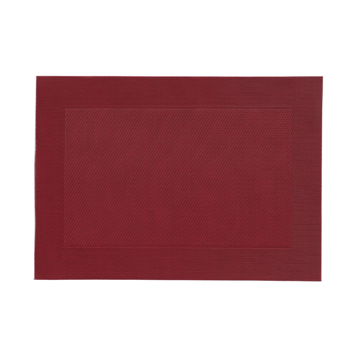 woven pvc 13 inch x 19 inch red placemat by Merritt Designs