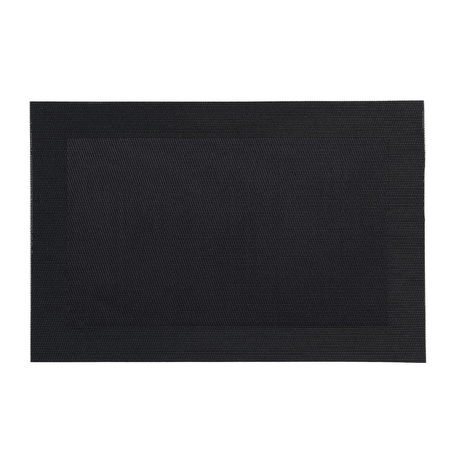 woven pvc 13 inch x 19 inch black placemat by Merritt Designs