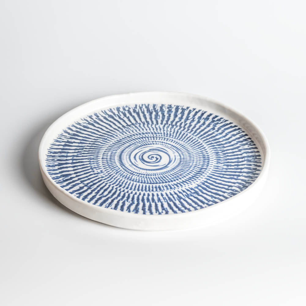 Merritt Designs Tribal Blue 8 Inch Melamine Salad Plate
