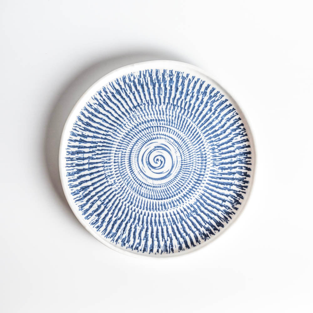 Merritt Designs Tribal Blue 8 Inch Melamine Salad Plate